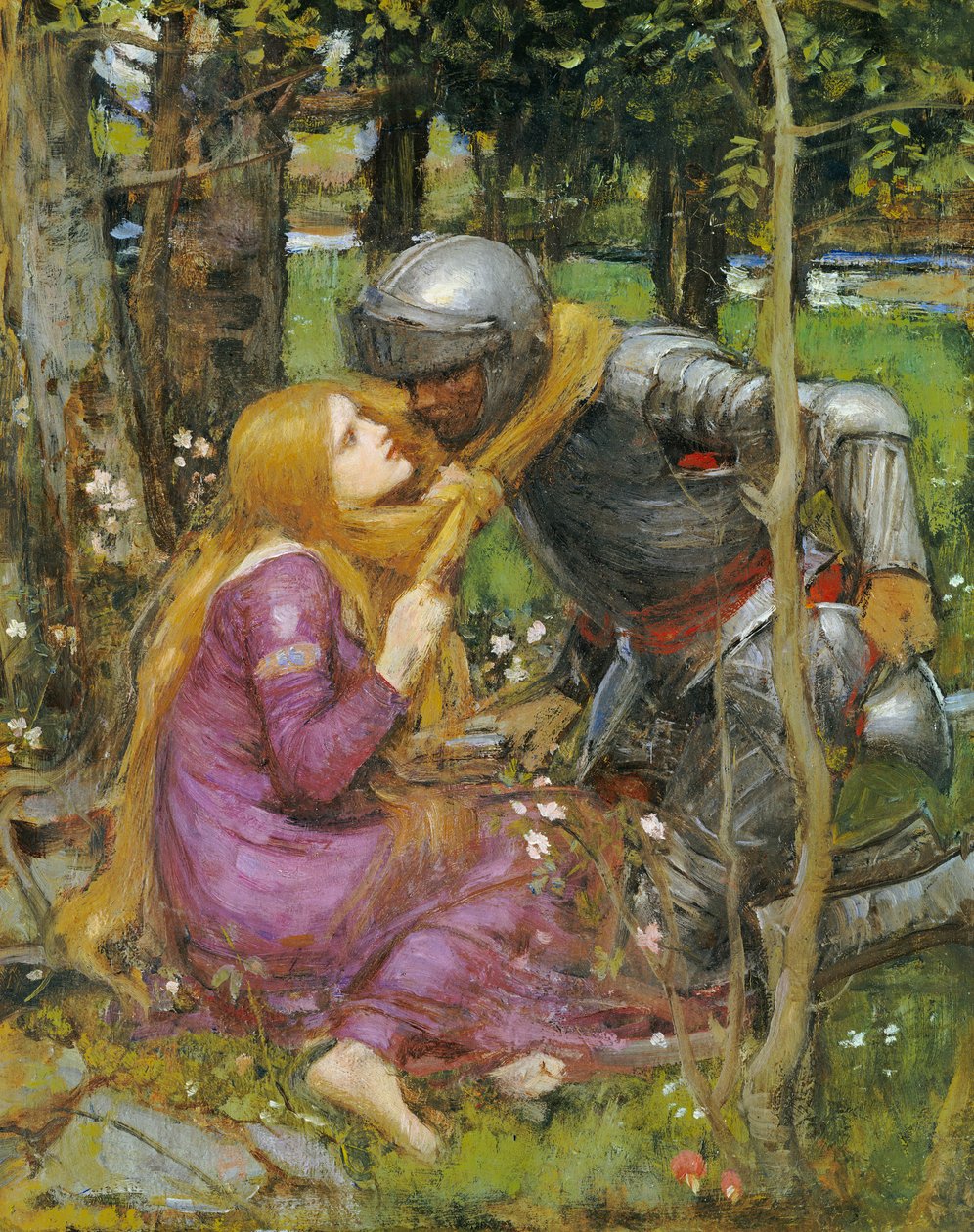Um estudo para "La Belle Dame sans Merci", c.1893 de John William Waterhouse