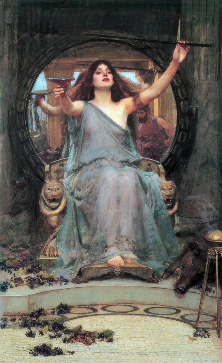 Oferecendo a Taça a Odisseu de John William Waterhouse
