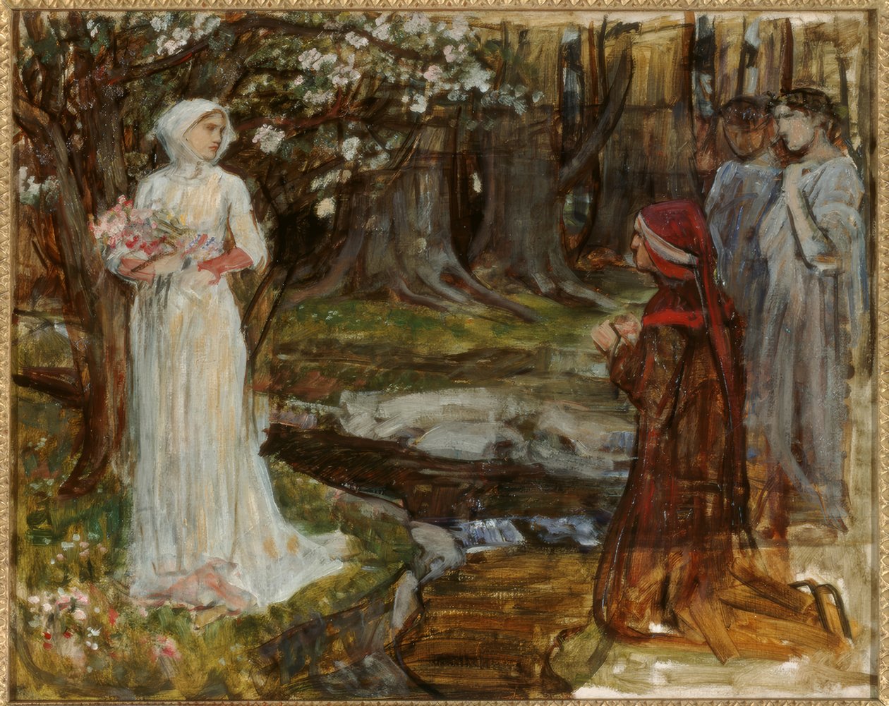 Dante e Matilda de John William Waterhouse