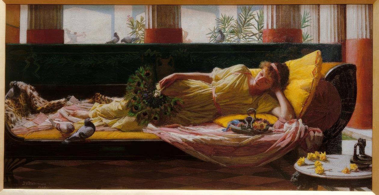 Doce não fazendo nada de John William Waterhouse