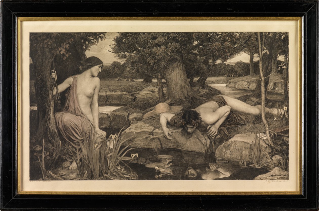 Eco e Narciso (fotogravura) de John William Waterhouse