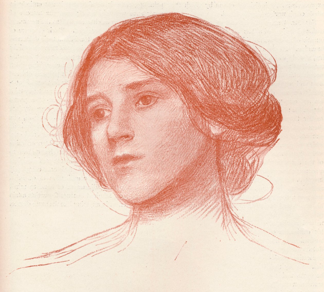 De um estudo em sanguíneo, c1899 de John William Waterhouse