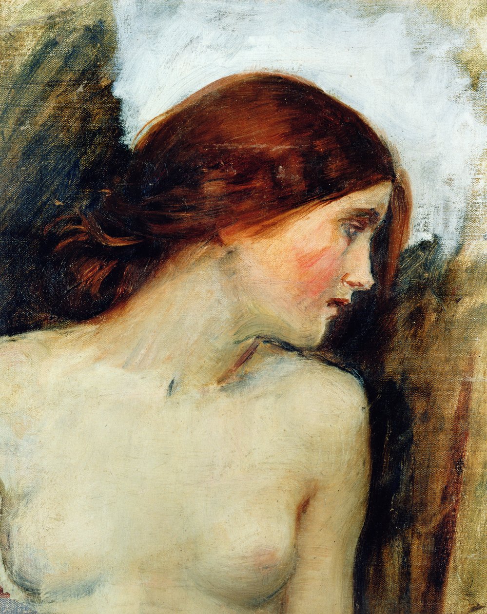 Estudo para o chefe do eco, c.1903 (ver 55607) de John William Waterhouse