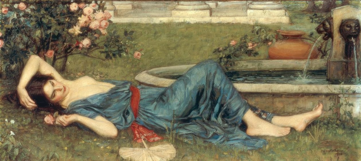 Doce verão de John William Waterhouse