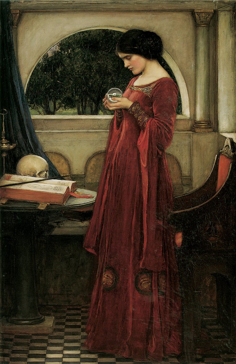 A bola de cristal de John William Waterhouse