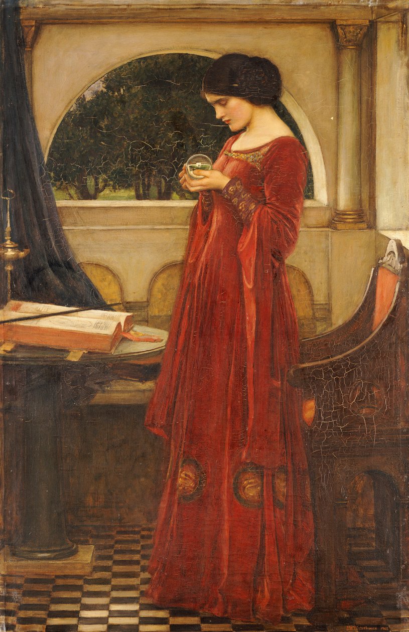 A bola de cristal, 1902 de John William Waterhouse