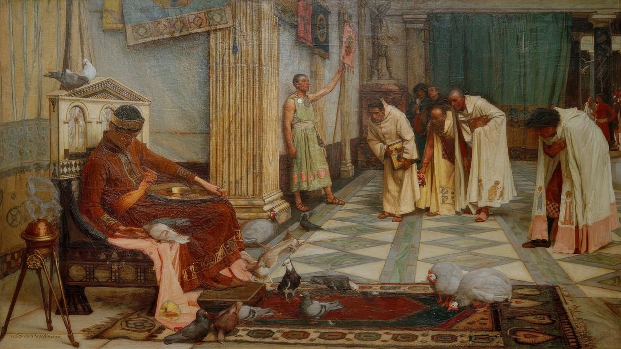 Os Favoritos do Imperador Honório de John William Waterhouse