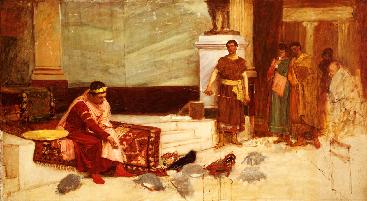 Os Favoritos do Imperador Honório de John William Waterhouse