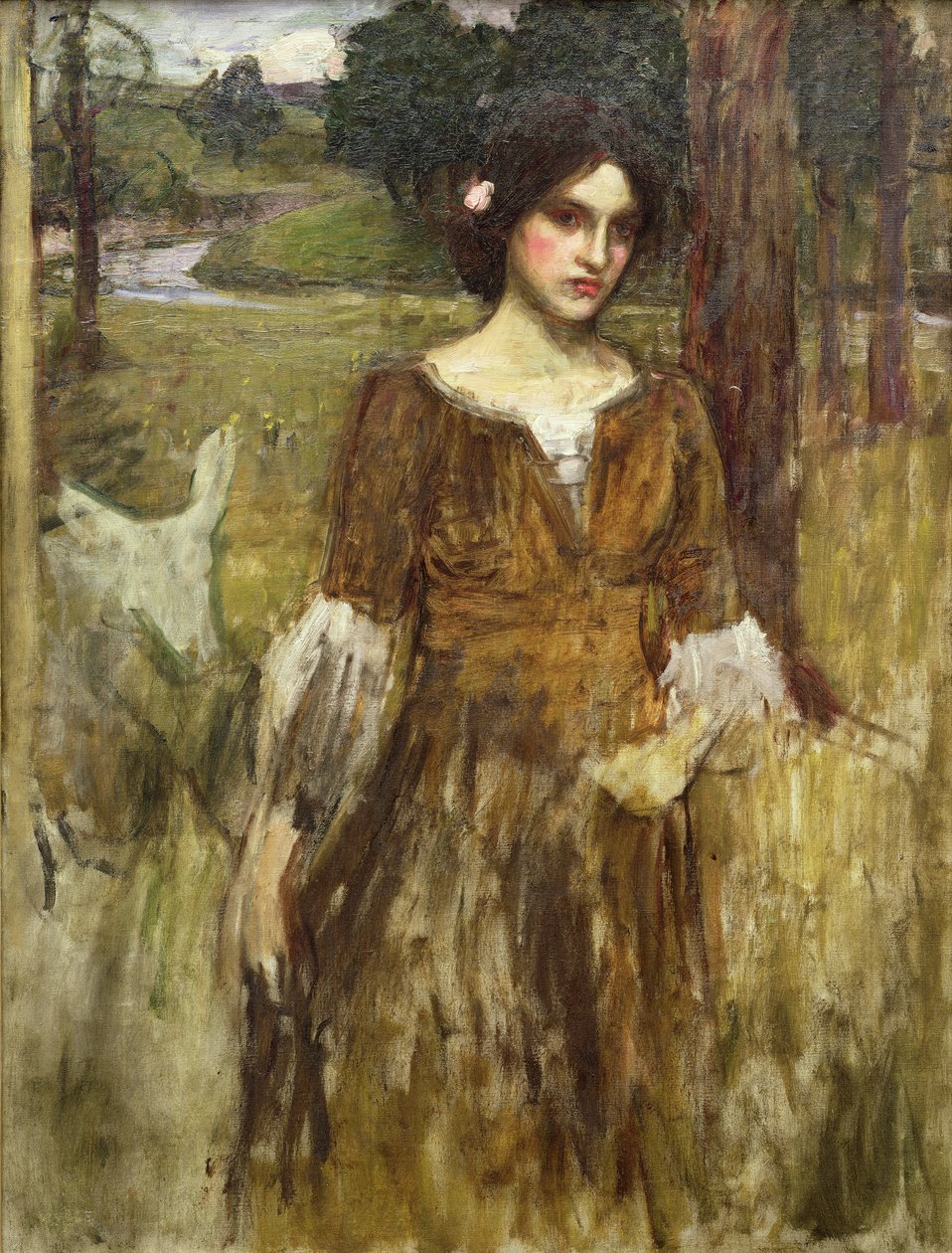 A Senhora Clare, c.1900 de John William Waterhouse