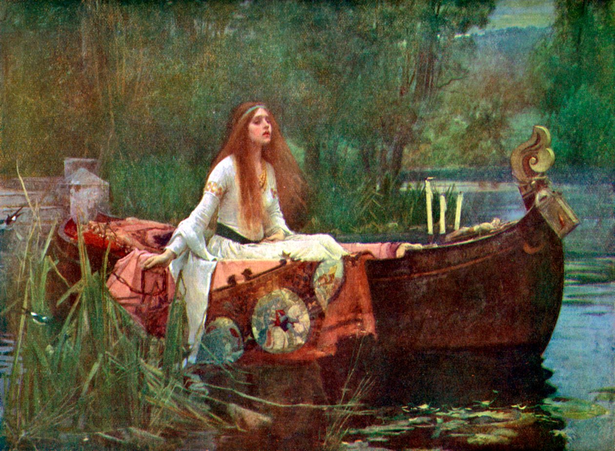 A senhora de Shalott, 1888 1923. de John William Waterhouse