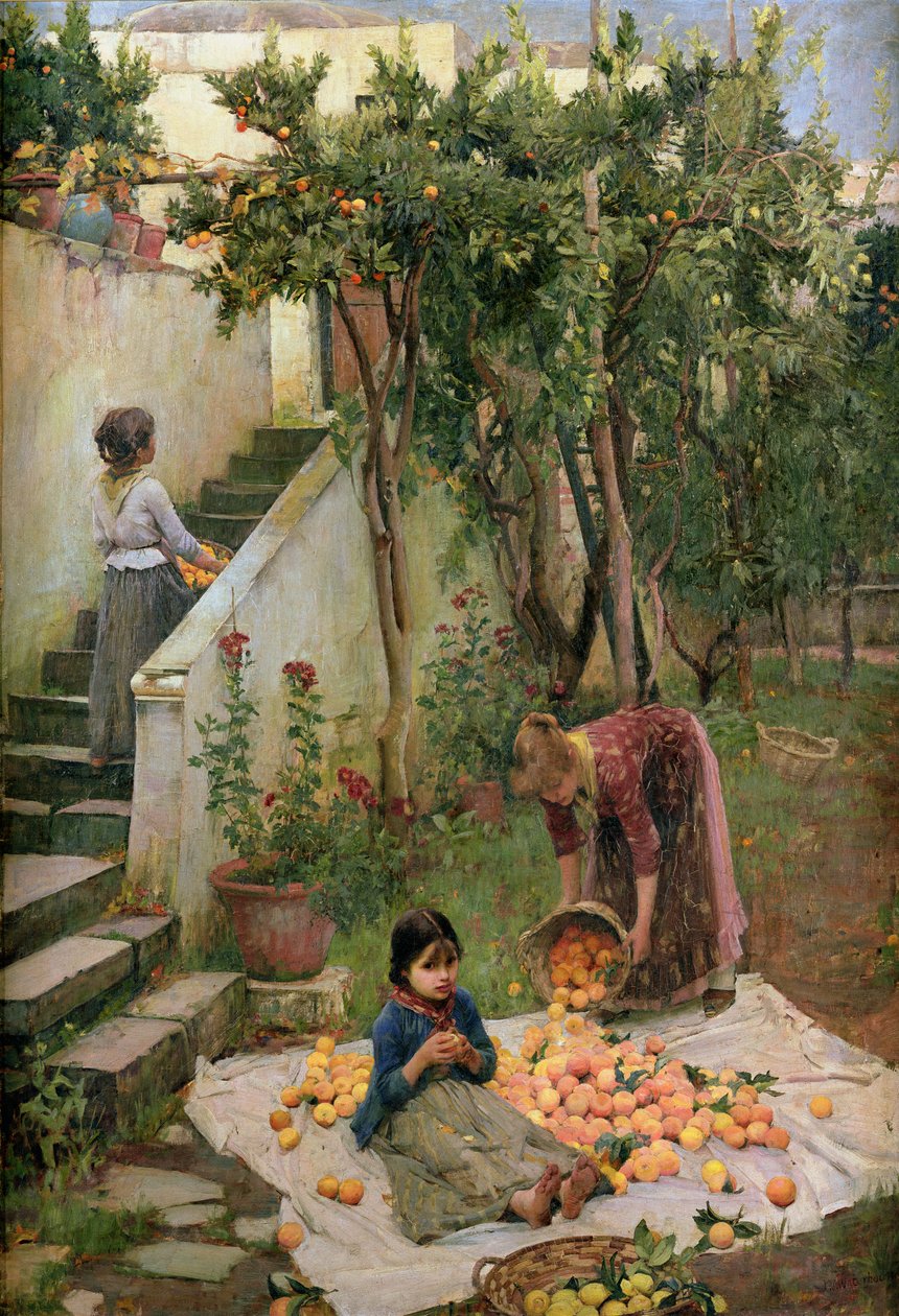 The Orange Gatherers de John William Waterhouse