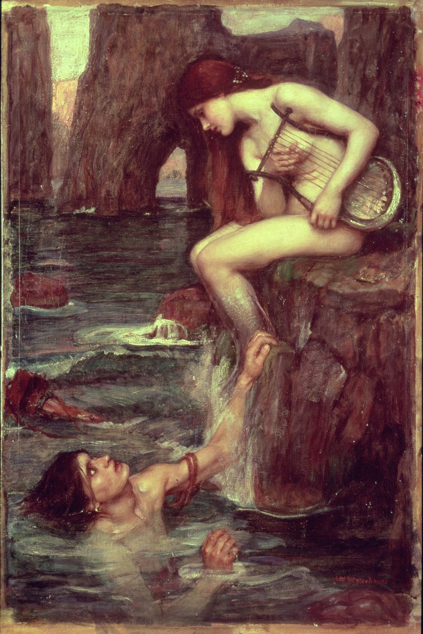 The Siren, c.1900 (óleo sobre tela) de John William Waterhouse