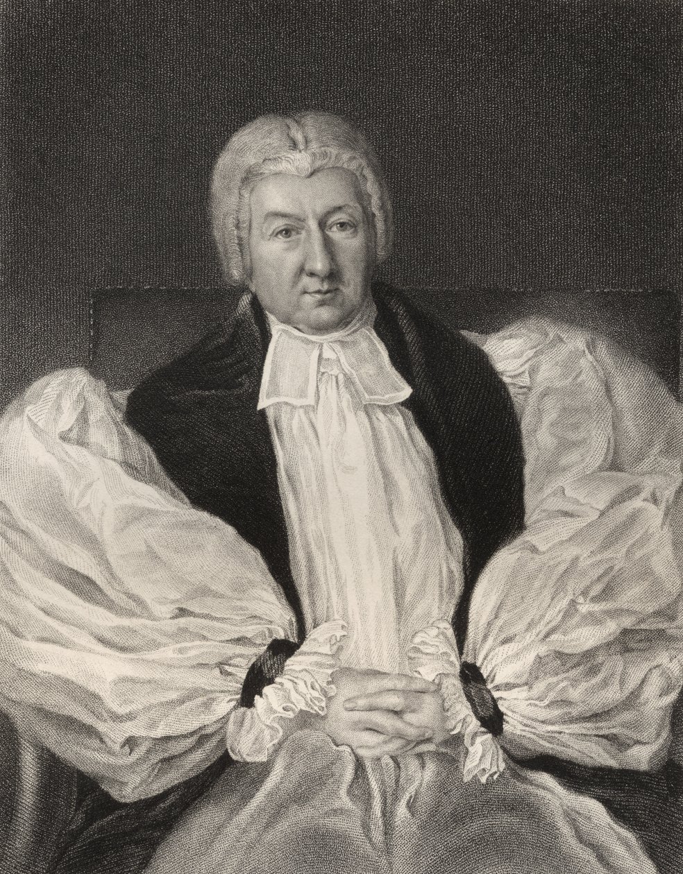 Herbert Marsh, Lord Bispo de Peterborough, gravado por John Cochran (fl.1821-65), da National Portrait Gallery, volume II, publicado em 1835 (lito) de John William Wright