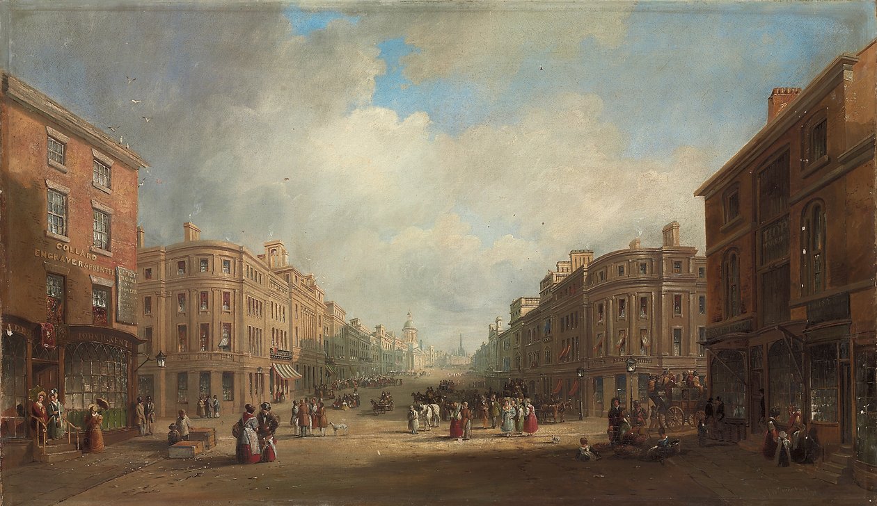 Um esquema proposto para uma nova rua, Newcastle, 1831 de John Wilson Carmichael
