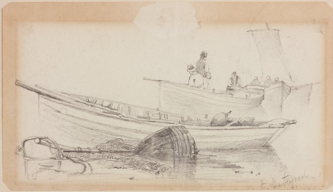 Barcos e Bóia - Hartlepool de John Wilson Carmichael