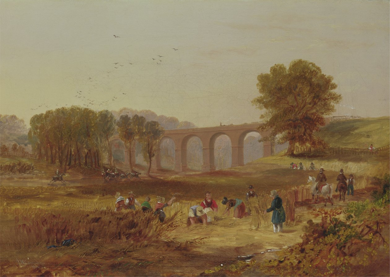 Viaduto Corby, o Newcastle e Carlisle Railway de John Wilson Carmichael
