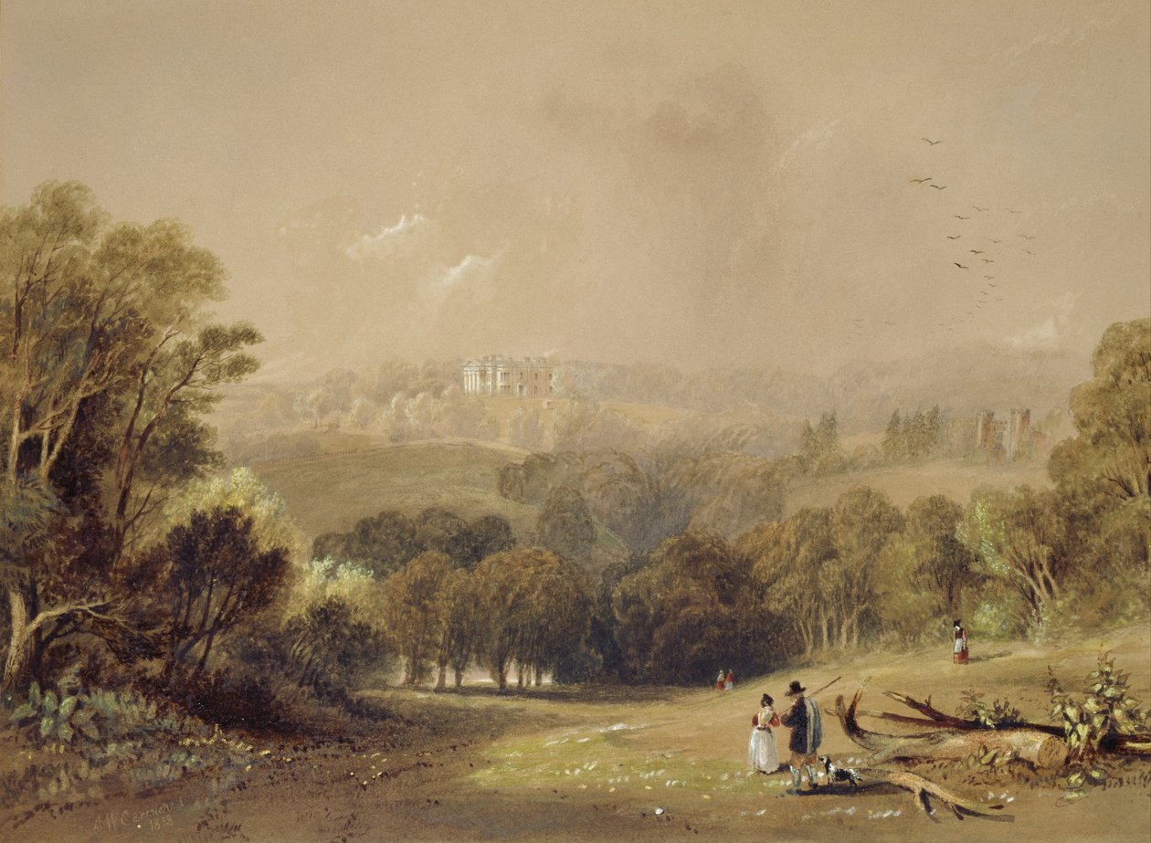Roundhay Park, Leeds (aguarela sobre papel) de John Wilson Carmichael