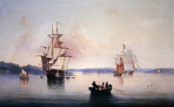 Saltash Creek- Quase Plymouth de John Wilson Carmichael