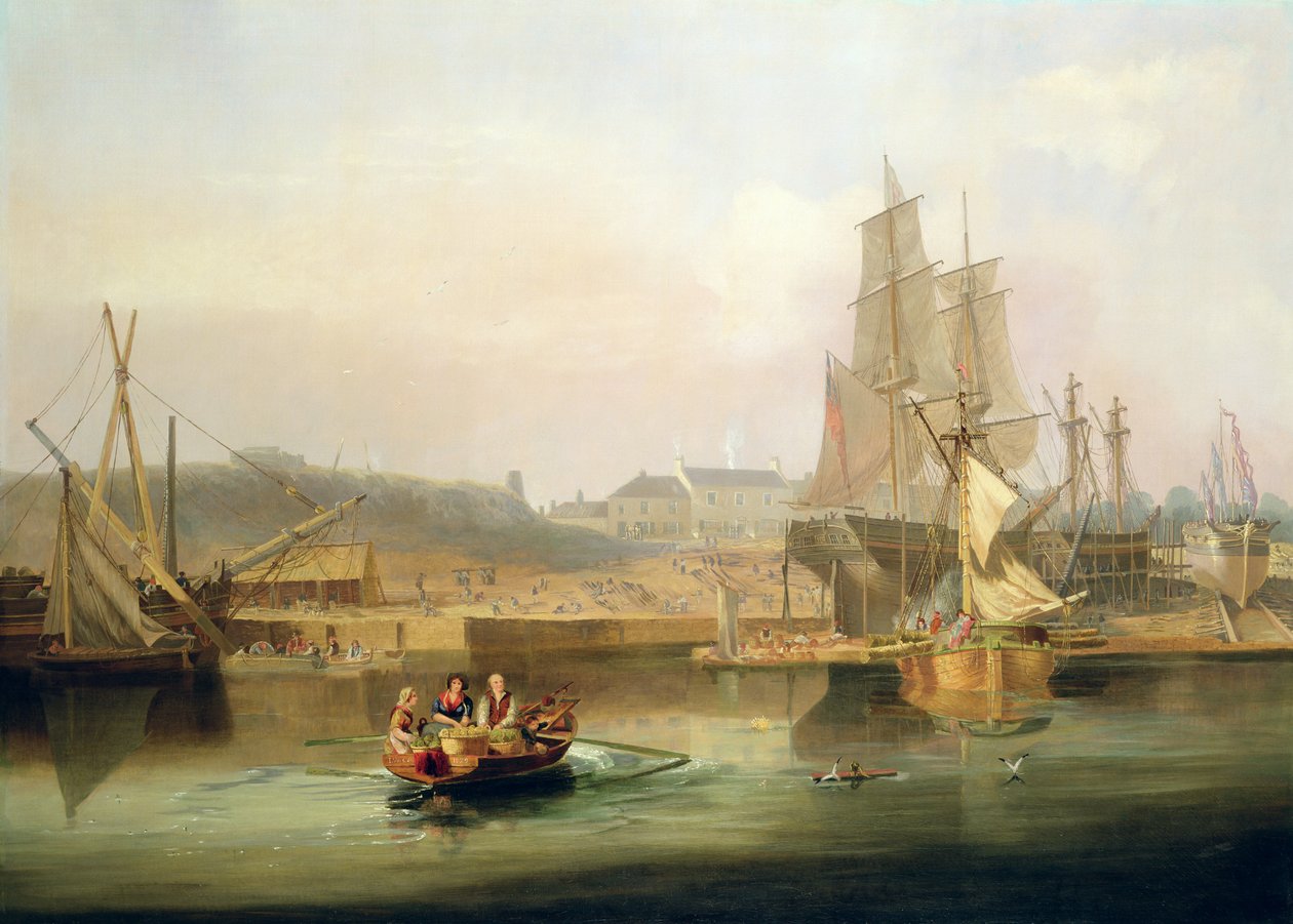 O estaleiro em Hessle Cliff de John Wilson Carmichael