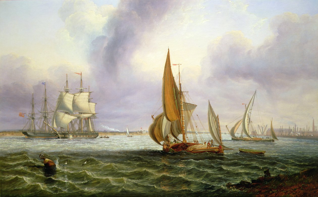 O Tamisa em Woolwich de John Wilson Carmichael