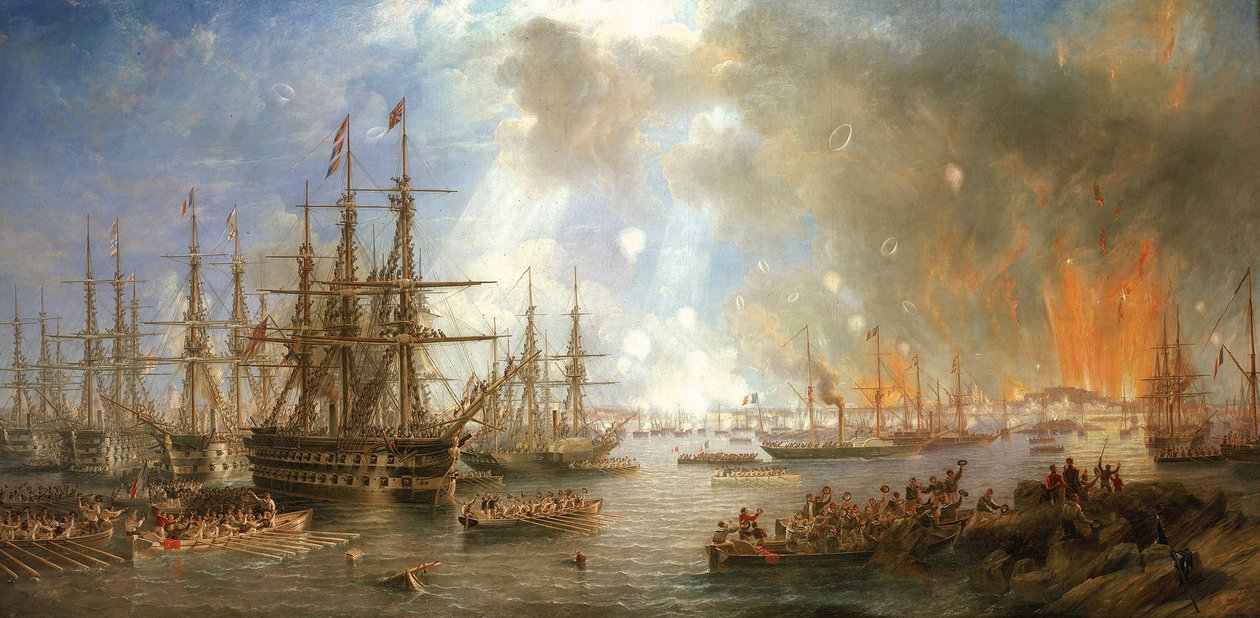 O bombardeamento de Sveaborg (Finlândia), 9 de agosto de John Wilson Carmichael