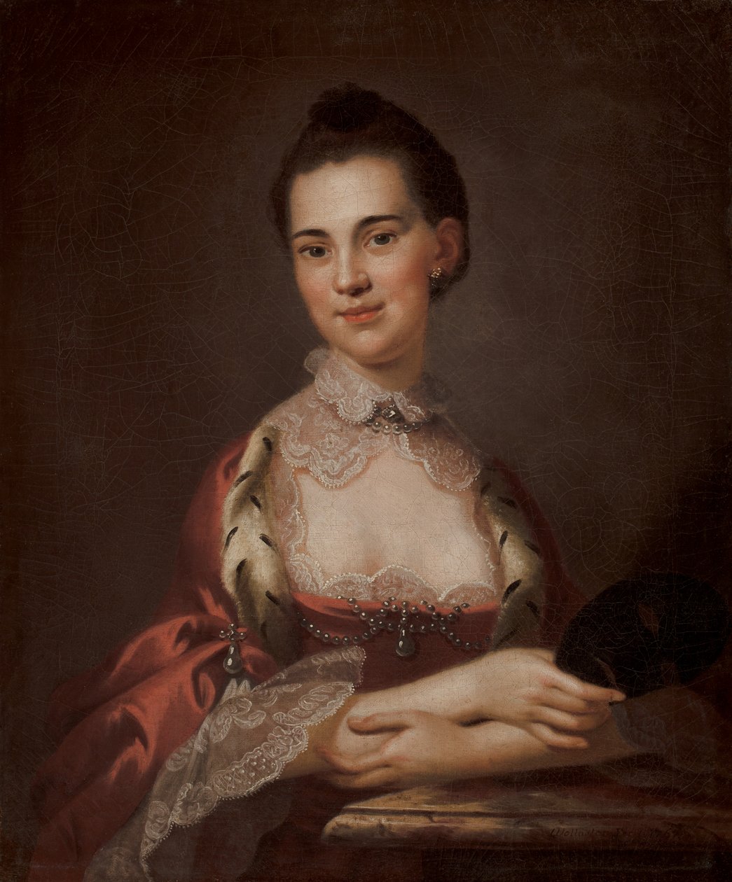 Ann Gibbes (Sra. Edward Thomas) (óleo sobre tela) de John Wollaston