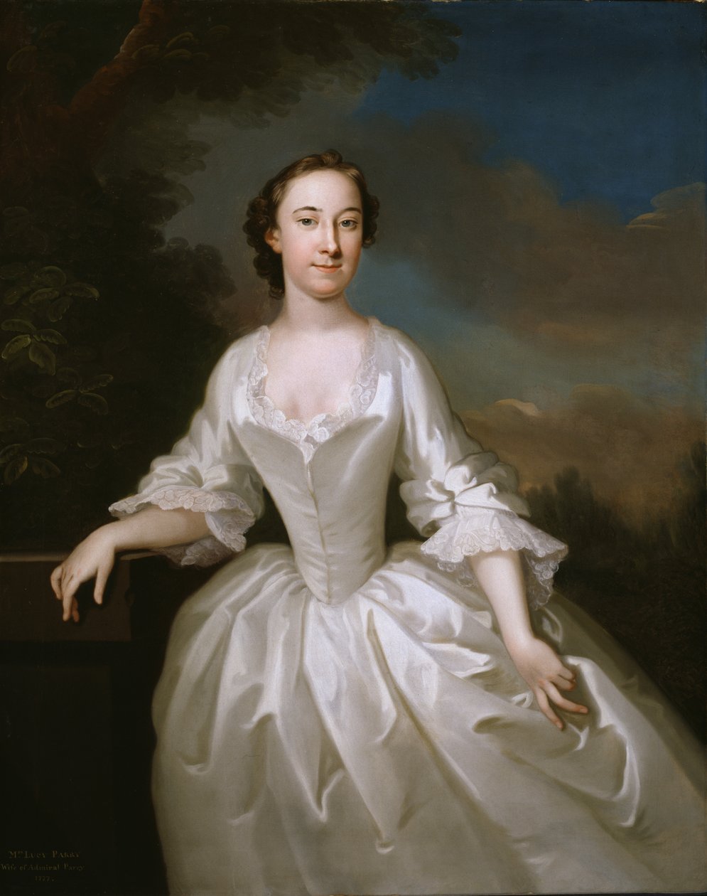 Retrato de Lucy Parry, esposa do almirante Parry, 1745-1749. de John Wollaston