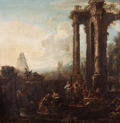Um capriccio de ruínas clássicas de John Wootton