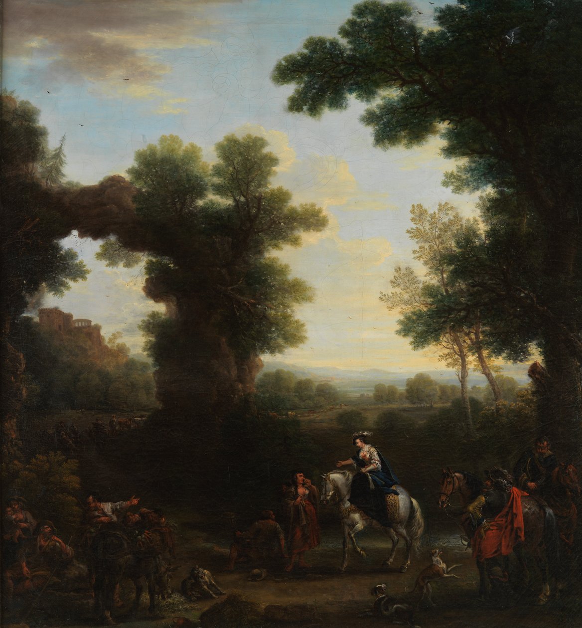 Paisagem clássica com ciganos, 1748. de John Wootton