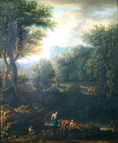 Paisagem clássica (óleo sobre tela) de John Wootton