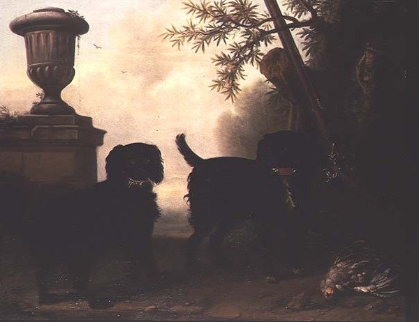Dois Cães em uma Paisagem de John Wootton