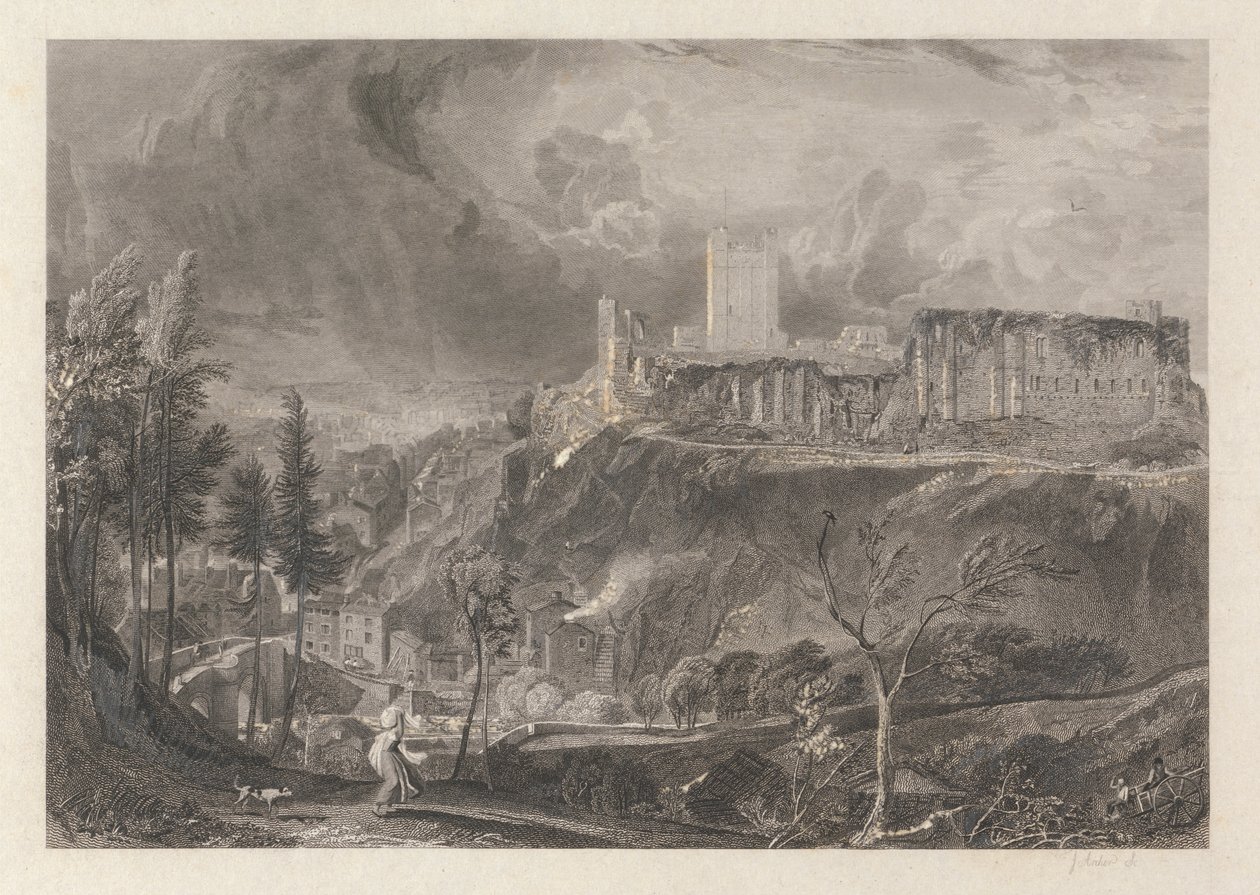 Castelo e Cidade de Richmondshire de John Wykeham Archer