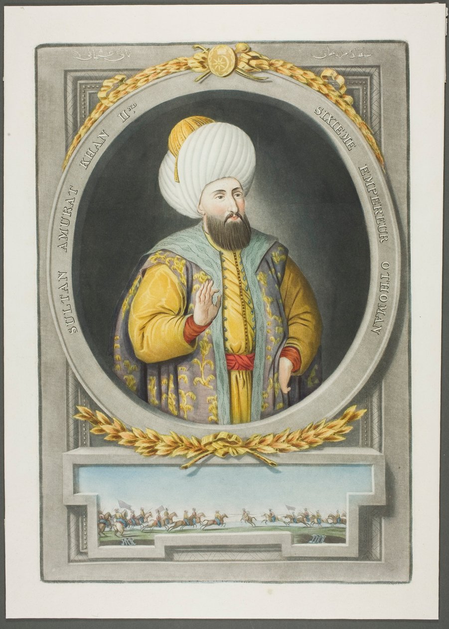 Amurat Kahn II, de Retratos dos Imperadores da Turquia de John Young