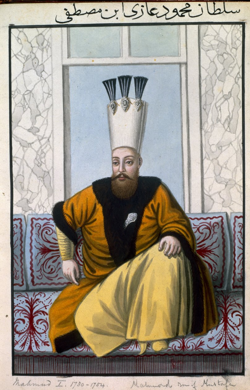 Mahmud I (1696-1754) Sultão 1730-54, de &39;Uma série de retratos dos imperadores da Turquia&39;, 1808 de John Young