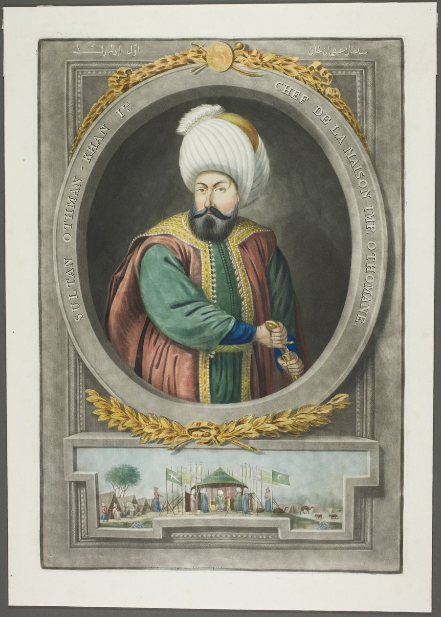 Othman Kahn I, de Retratos dos Imperadores da Turquia de John Young