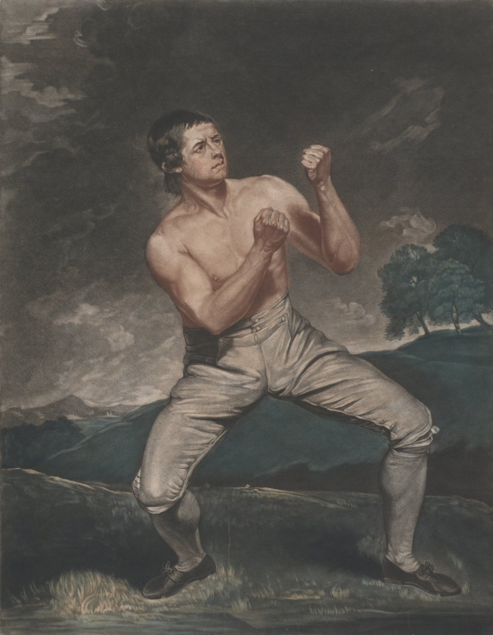 Richard Humphreys, o célebre boxeador que nunca foi conquistado, 1788. de John Young