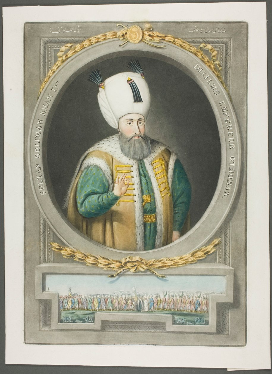 Soliman Kahn I, de Retratos dos Imperadores da Turquia de John Young