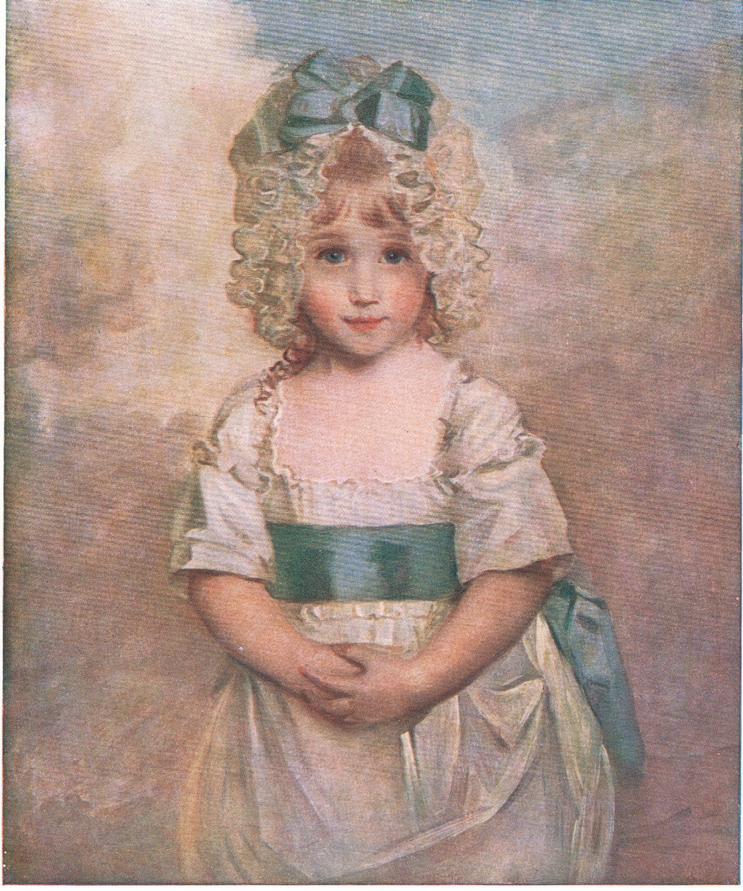 Charlotte Augusta Papendier aos cinco anos de idade, Bibbys Annual, 1916-17 de John after Hoppner