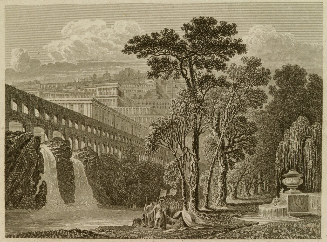Alexandre e Diógenes, gravados por Edward Francis Finden (1791-1857) de John after Martin