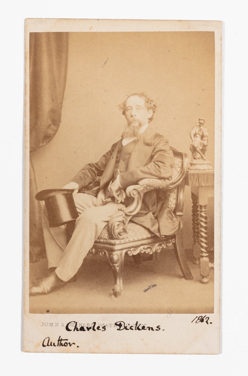Cartão de visita de Charles Dickens de John and Charles Watkins