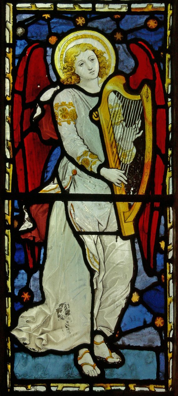 Anjo musical, 1870 (vitral) de John and Grylls Burlison