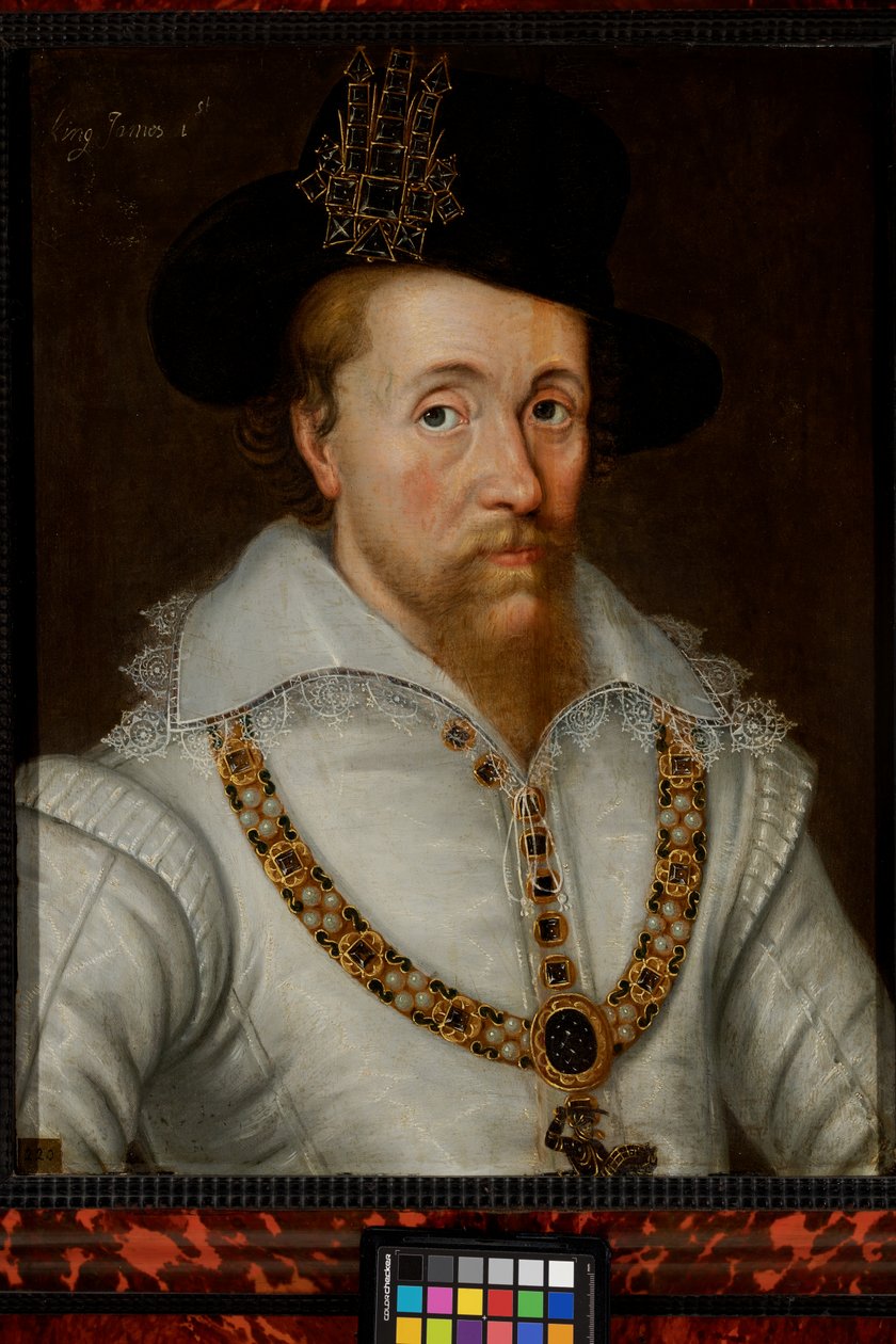 James I & VI (1556-1625) de John de the Elder (studio of) Critz