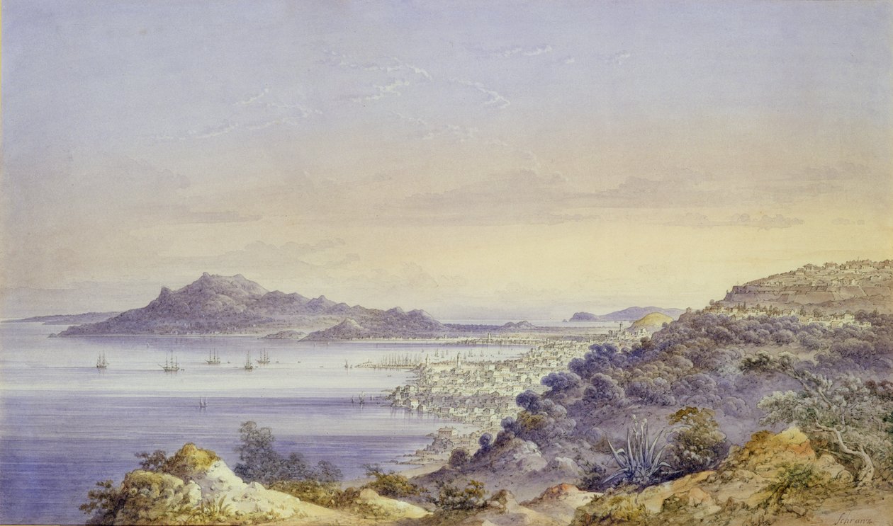 A cidade e porto de Zante de John or Giovanni Schranz