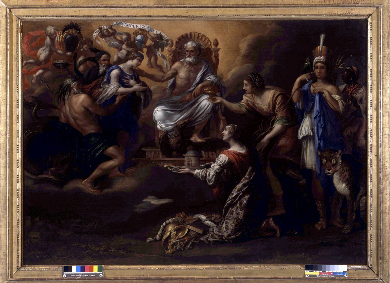 Marselha protegida pelos Deuses ou pela Apoteose de Marselha de John the Baptist of Beadan