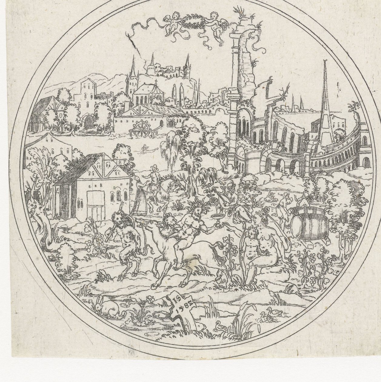 Silenus
Fundos de taças: paisagens com representações bíblicas e mitológicas (título da série) de Jonas Silber