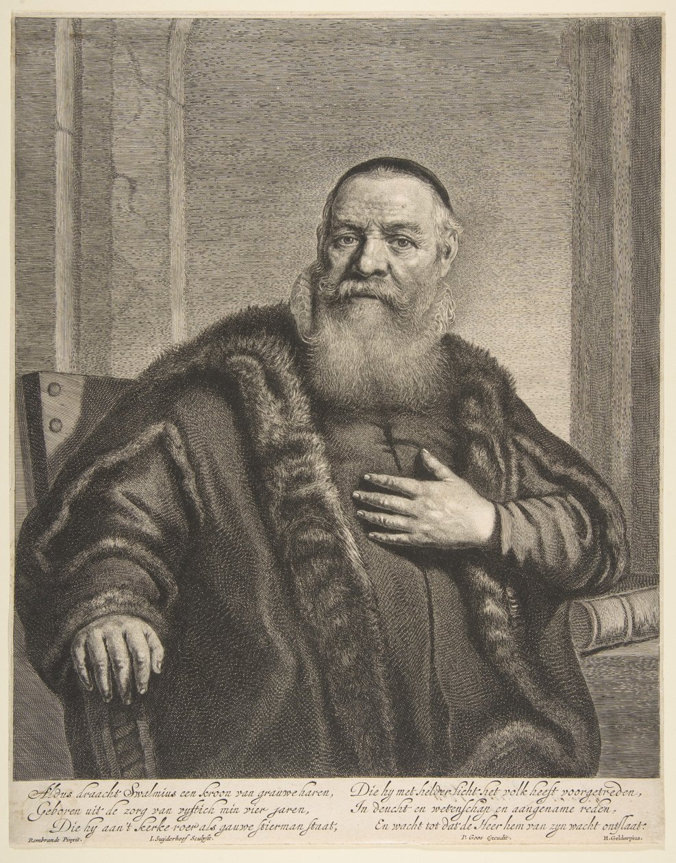 Retrato de Eleazor Swalmius.nd de Jonas Suyderhoef