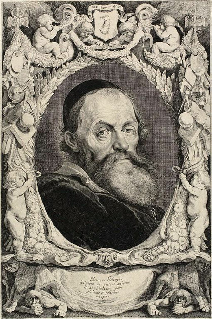 Retrato de Hendrik Goltzius de Jonas Suyderhoef