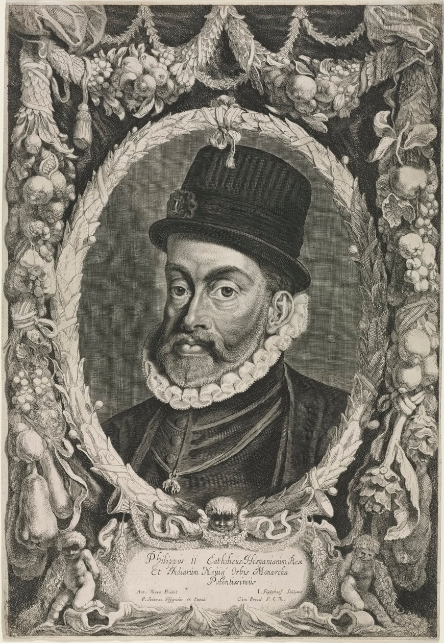 Retrato de Filipe II, rei da Espanha, 1644. de Jonas Suyderhoef