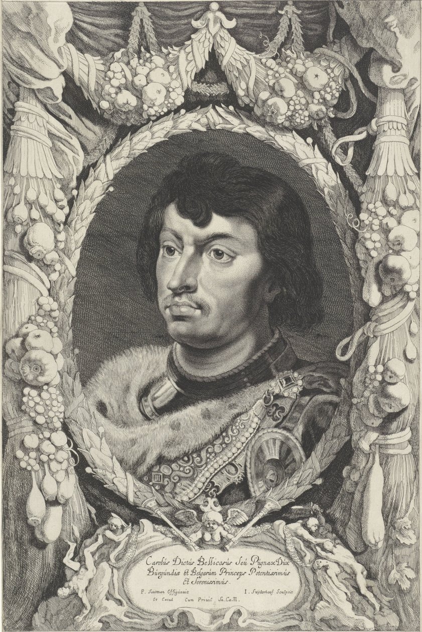 Retrato de Charles the Bold, Duque de Borgonha
Duces Burgundiae (título da série) de Jonas Suyderhoef