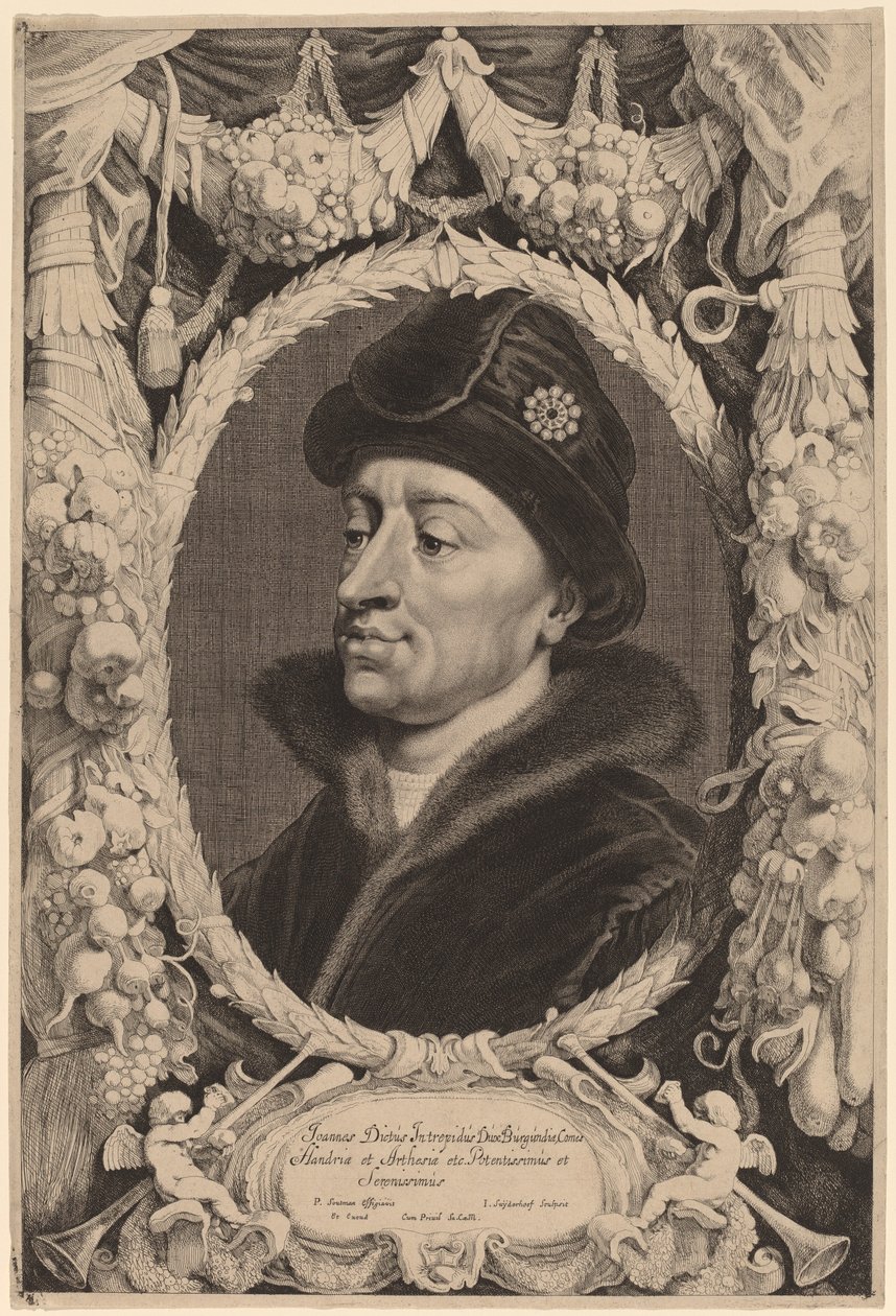 João, o Destemido, Duque da Borgonha de Jonas Suyderhoff after Pieter Claesz Soutman